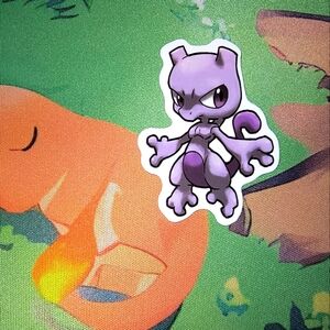 Pokemon Purple and Gray Character Sticker